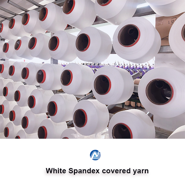 hilo cubierto de spandex blanco